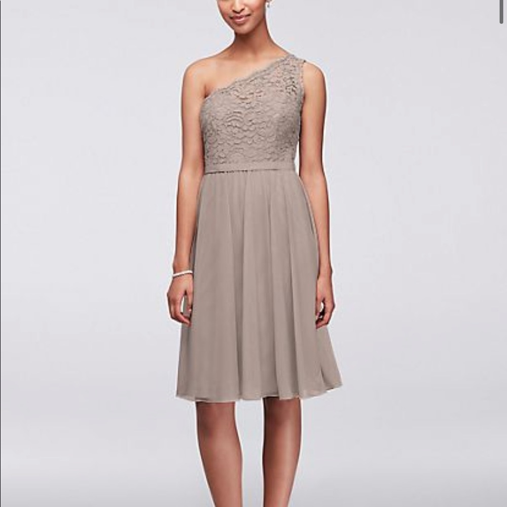 David's bridal dress 8 bridesmaid Color biscotti